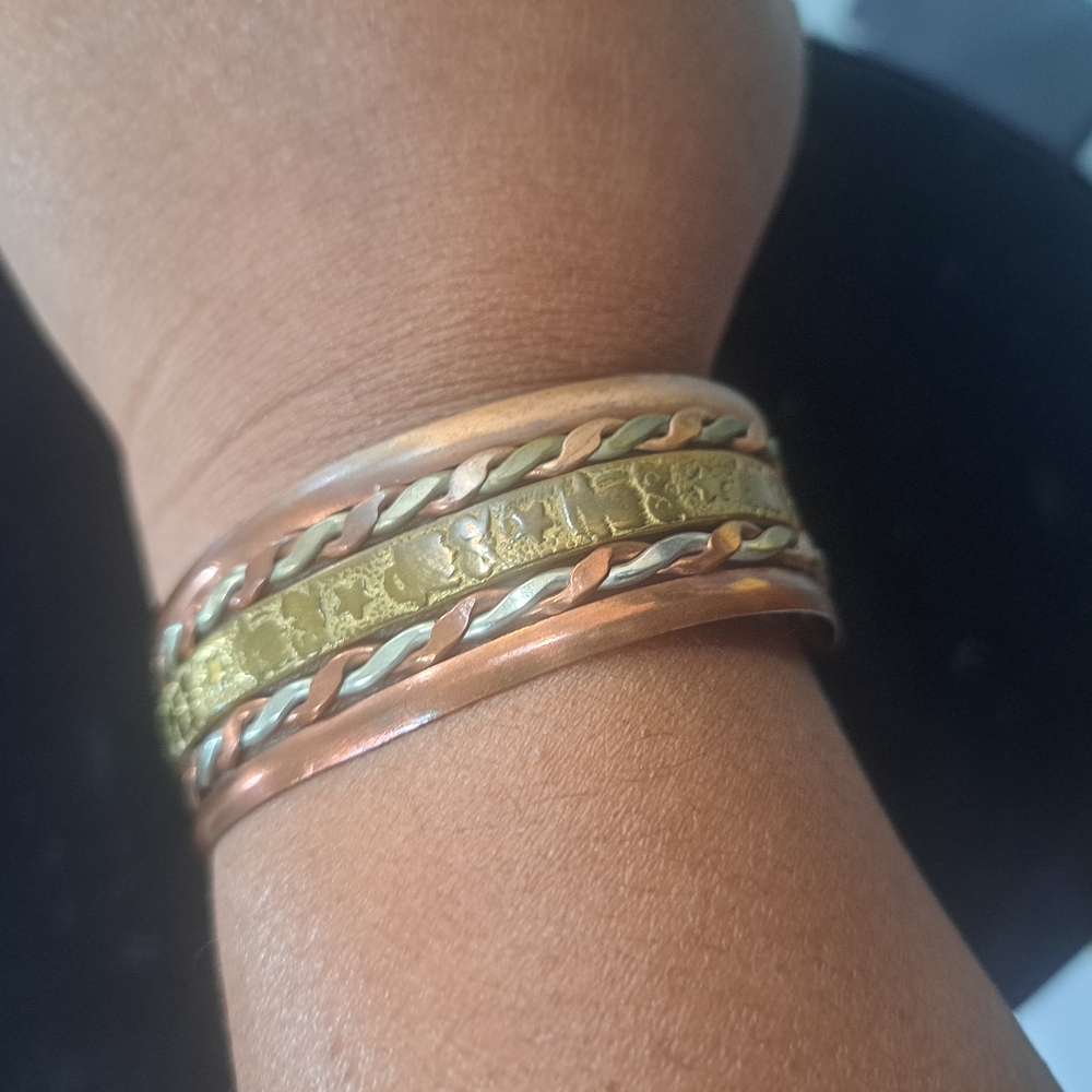 Vintage Mexico South Western Copper Coin Bracelet